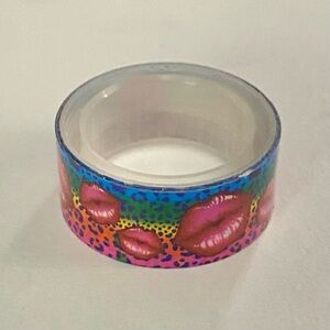 VTG Lisa Frank kissing lips patterned tape